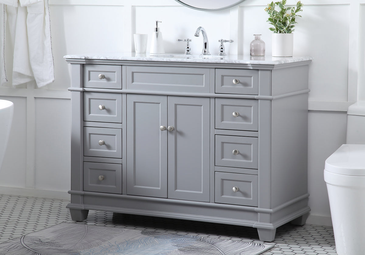 48 inch Single Bathroom Vanity set in Grey