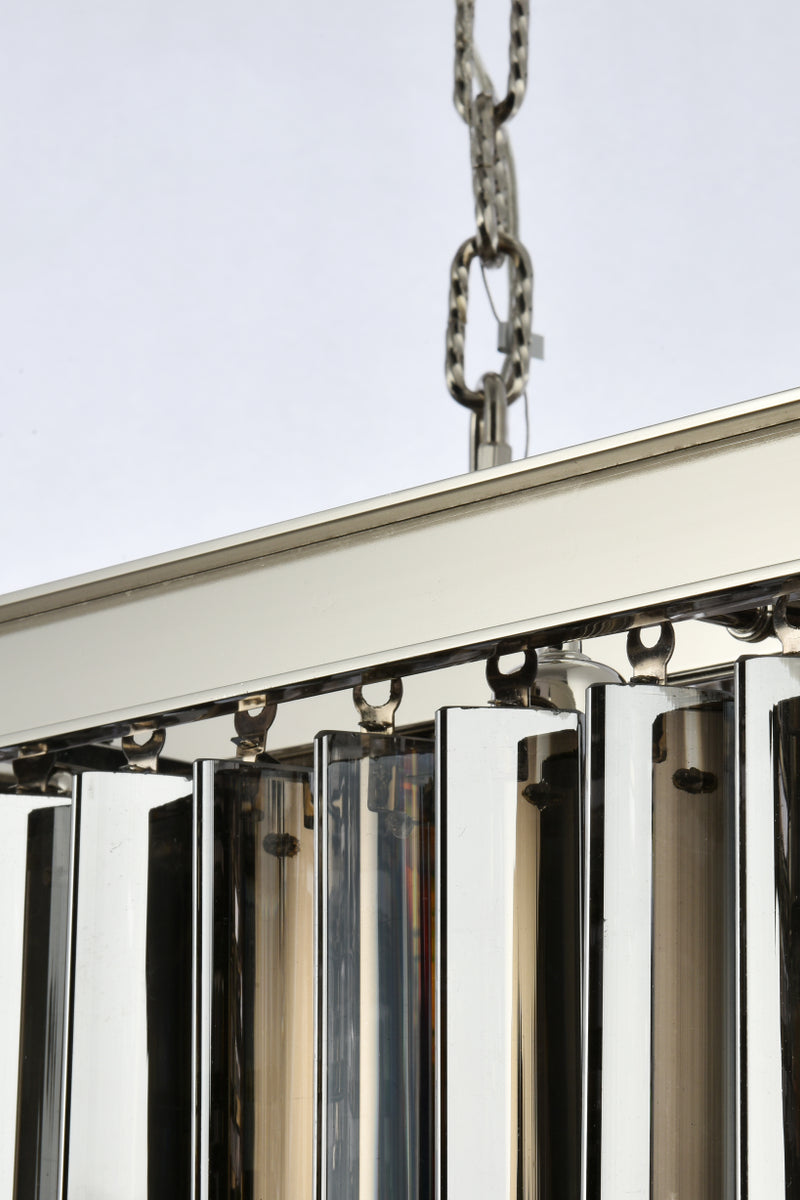 Sydney 12 light polished nickel Chandelier Silver Shade (Grey) Royal Cut Crystal