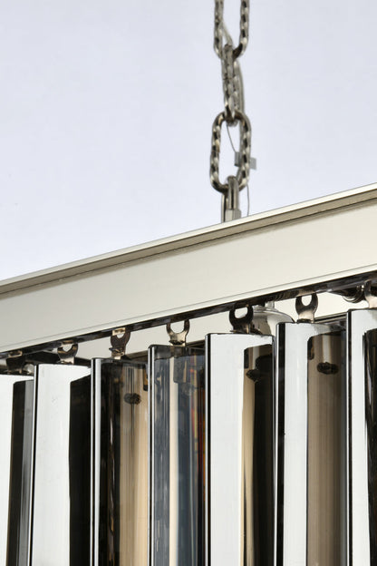 Sydney 12 light polished nickel Chandelier Silver Shade (Grey) Royal Cut Crystal