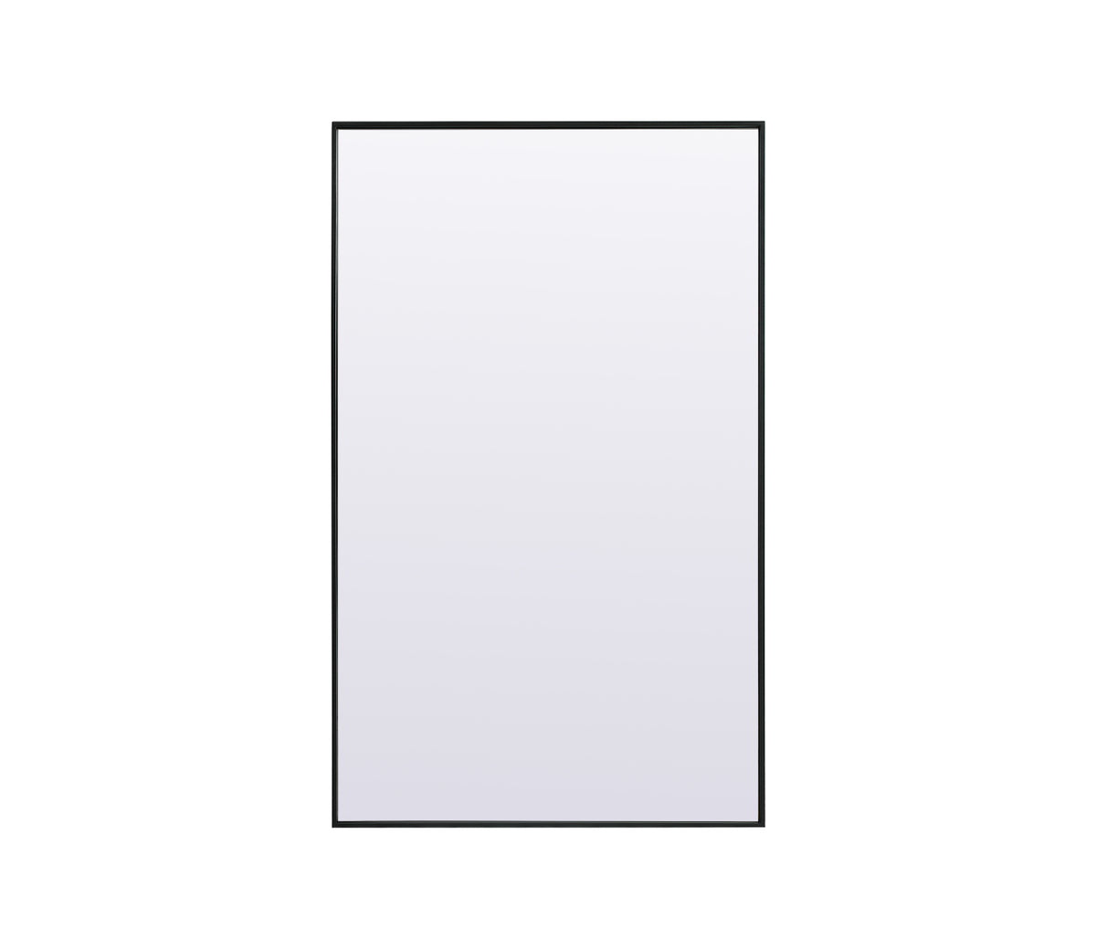 Metal Frame Rectangle Full Length Mirror 36x60 Inch in Black