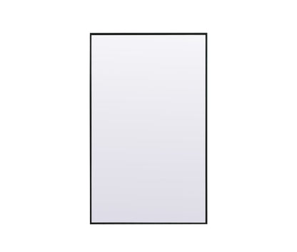Metal Frame Rectangle Full Length Mirror 36x60 Inch in Black