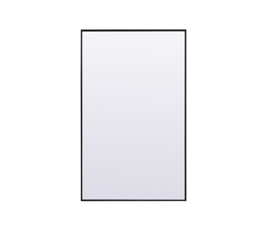 Metal Frame Rectangle Full Length Mirror 36x60 Inch in Black