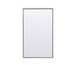 Metal Frame Rectangle Full Length Mirror 36x60 Inch in Black