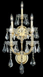 Maria Theresa 5 light Gold Wall Sconce Clear Royal Cut Crystal