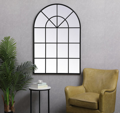Metal windowpane mirror 36 inch x 53 inch in Black