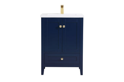 24 inch bathroom vanity in Blue