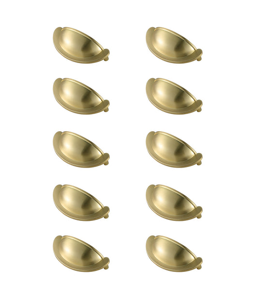 Claude 2-3/4" Center to Center Brushed Gold Cup Bar Pull Multipack (set of 10)