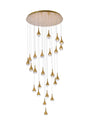 Amherst 42 inch LED chandelier in satin gold