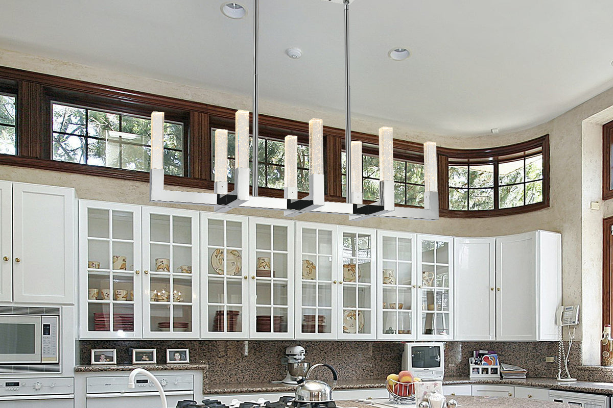 Noemi 42 inch Adjustable LED Pendant in Chrome