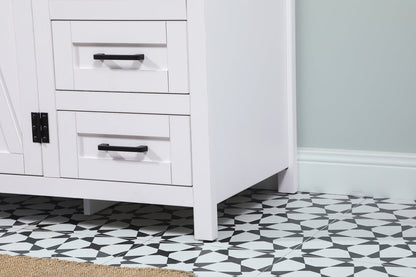 42 inch Single bathroom vanity in white with backsplash