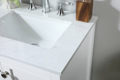 24 inch Single bathroom vanity in white