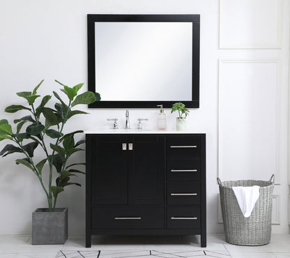36 inch Single Bathroom Vanity in Black