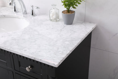 48 inch Single bathroom vanity set in black