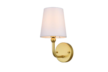 Colson 1 light Brass and Clear Bath Sconce