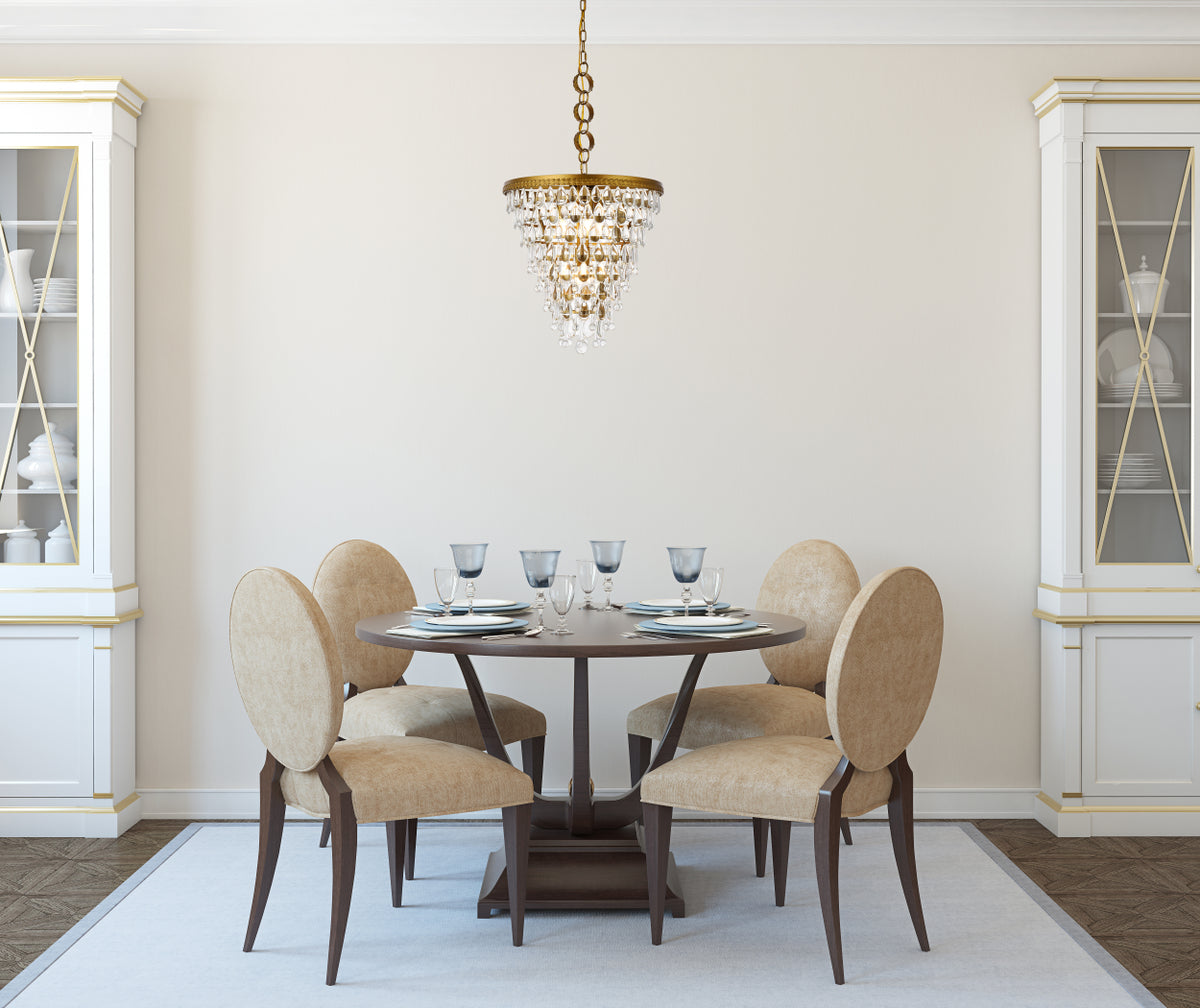 Nordic 5 lights brass pendant