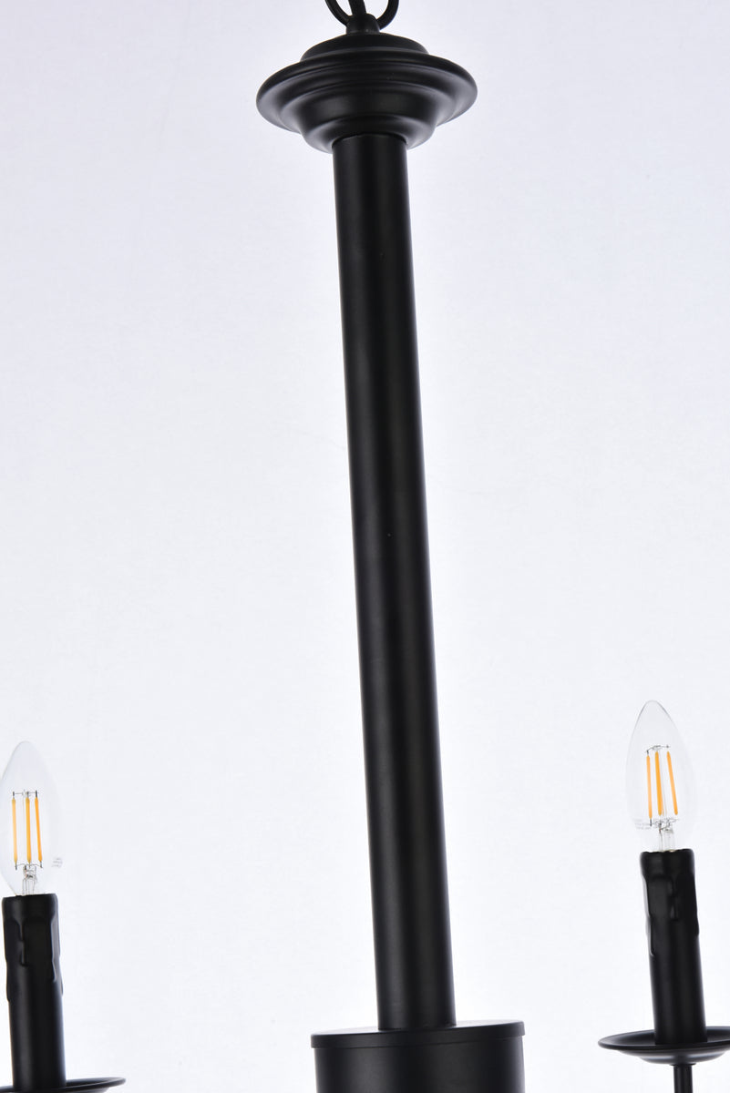 Brielle 6 lights pendant in black