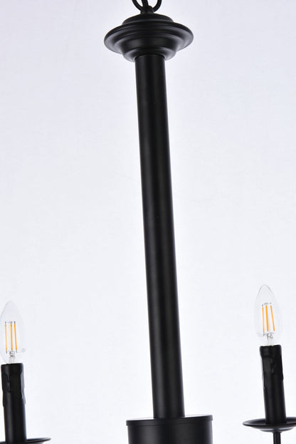 Brielle 6 lights pendant in black