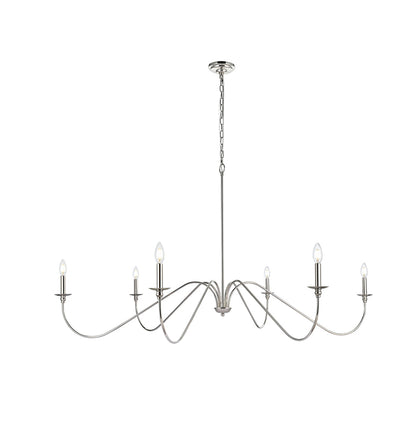 Rohan 60 inch chandelier in Polished Nickel