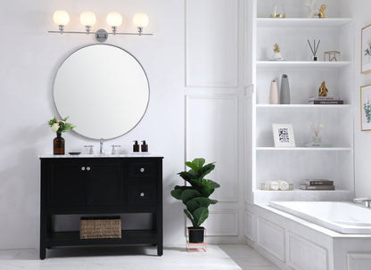 Collier 4 light Chrome and Frosted white glass Wall sconce