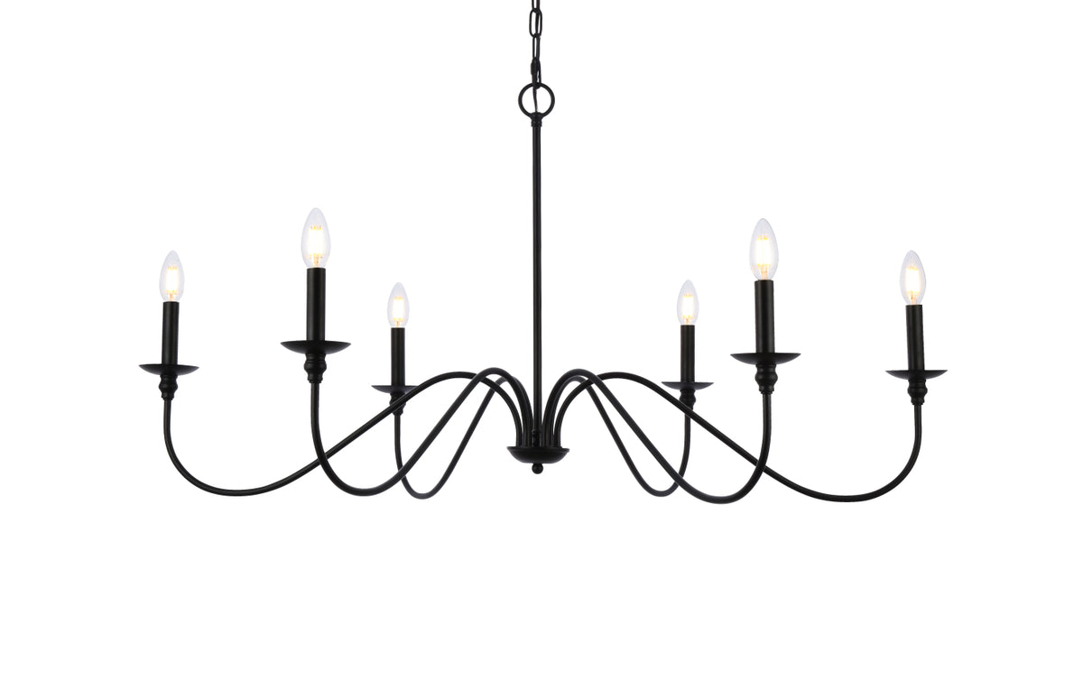 Rohan 42 inch chandelier in matte black
