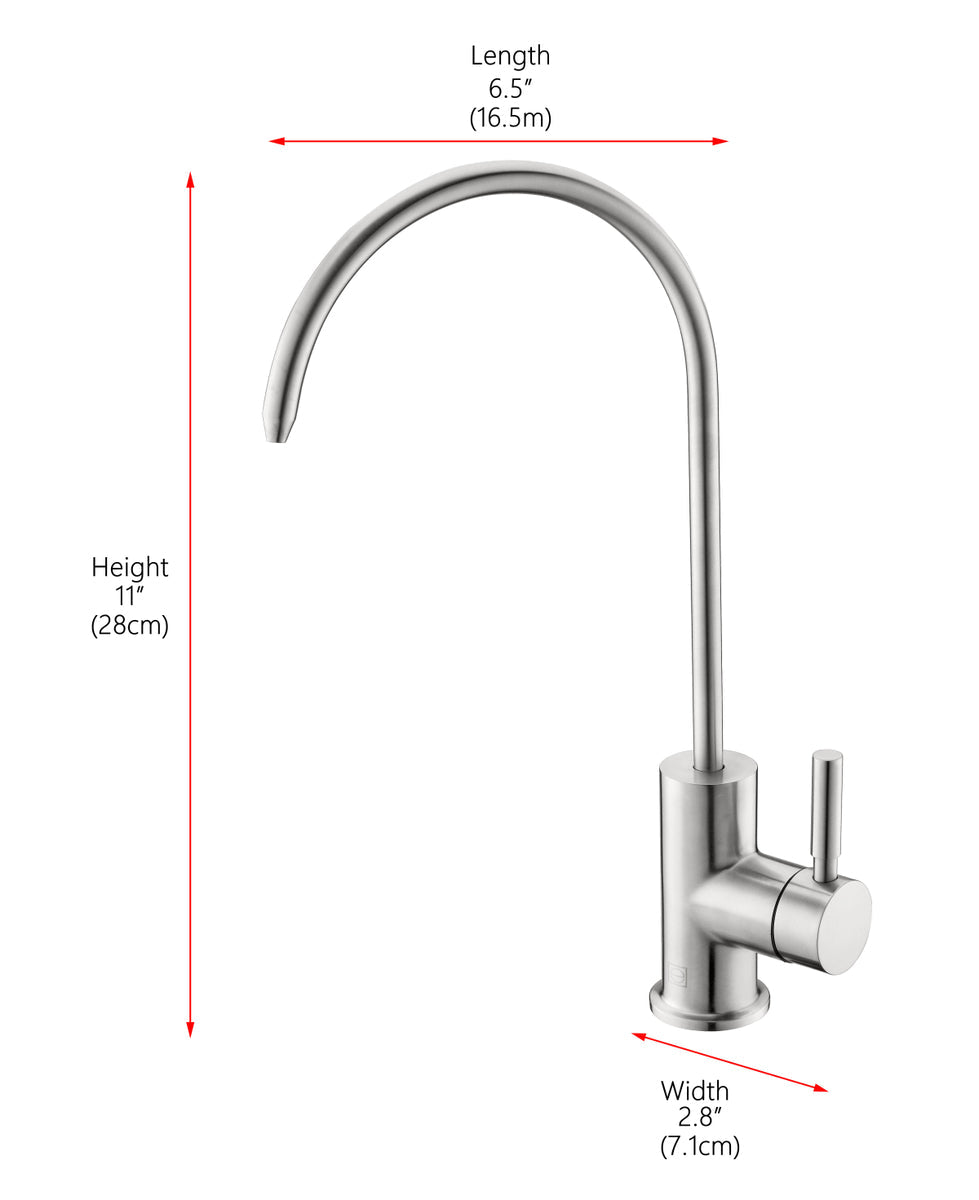 Rian Single Handle Cold Water Dispenser in Brushed Nickel