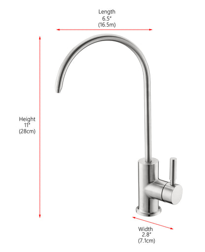 Rian Single Handle Cold Water Dispenser in Brushed Nickel