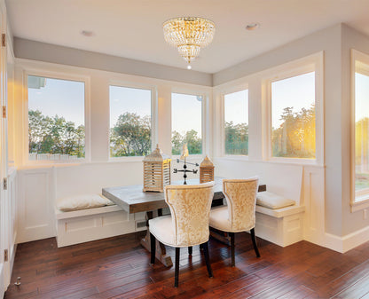 Tranquil 10 light Gold Flush Mount Clear Royal Cut Crystal