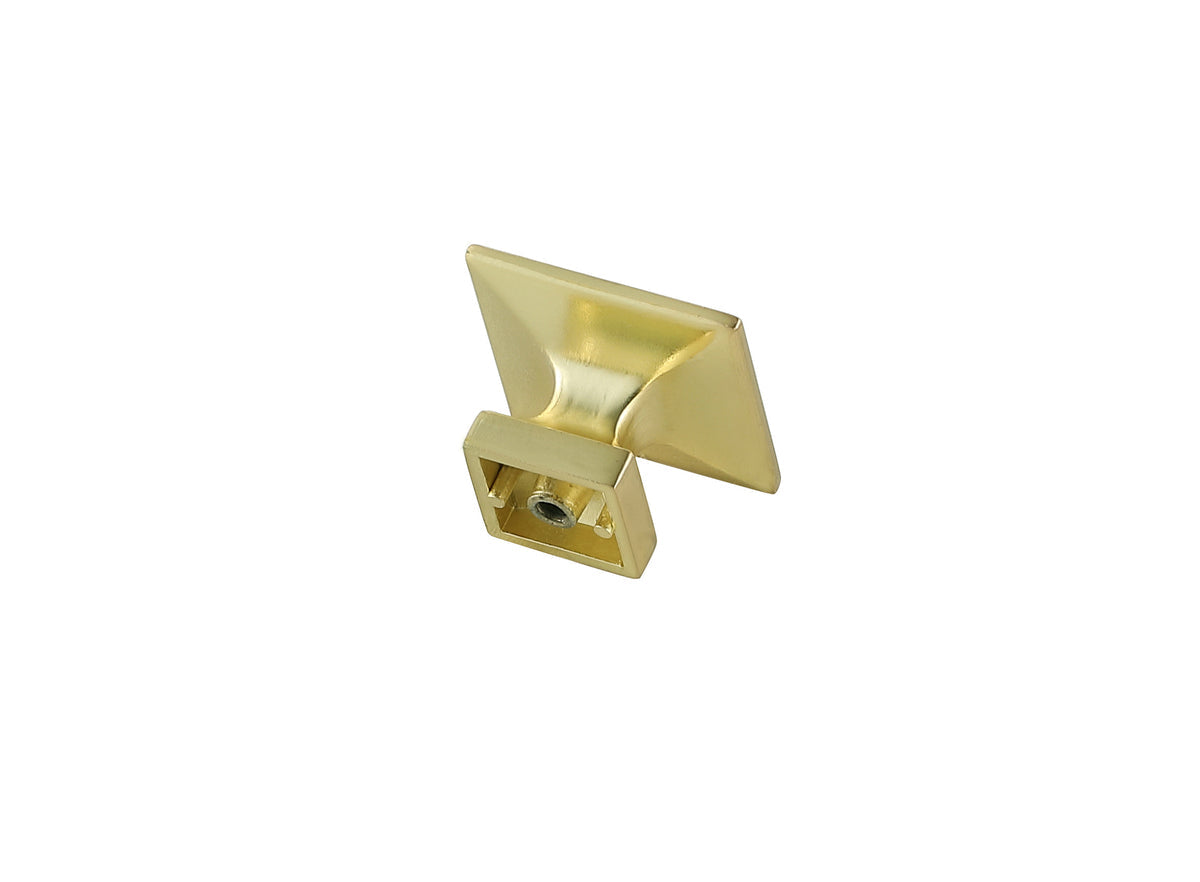 Cecil 1.3" Brushed Gold Square Knob Multipack (Set of 10)