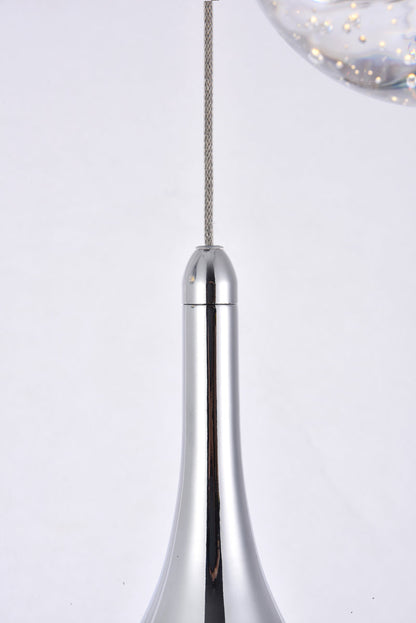 Amherst Collection LED 3-light chandelier 12in x 9in chrome finish