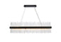 Dallas 48 inch rectangle crystal pendant in black