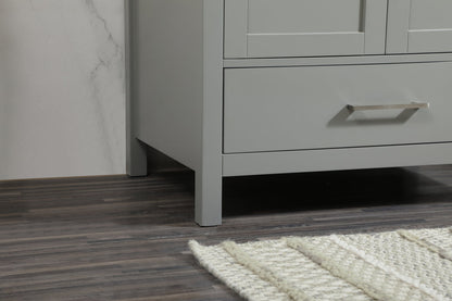 30 inch Single bathroom vanity in grey with backsplash