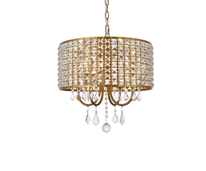 Elise 17 inch pendant in brass