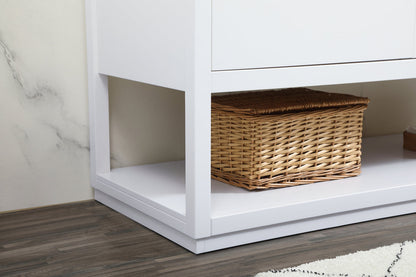 60 inch Single bathroom vanity in white