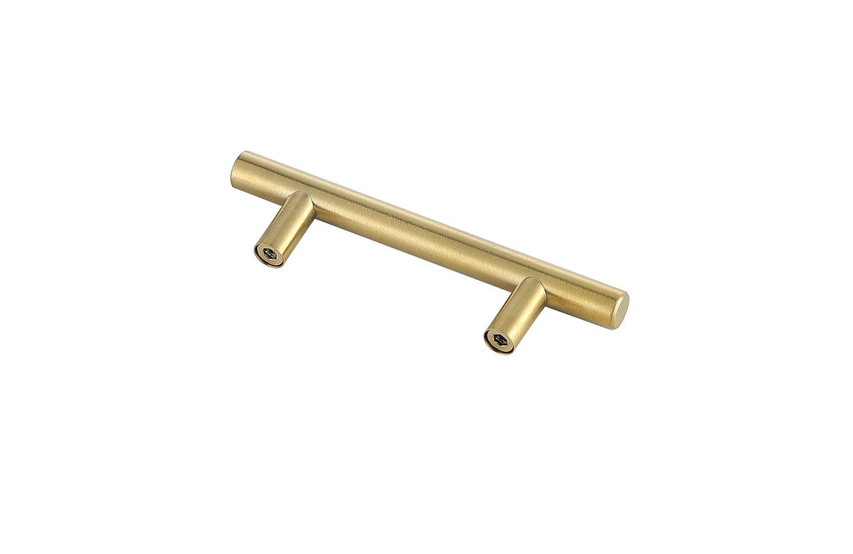 Quinn 3" Center to Center Brass Bar Pull Multipack (set of 10)