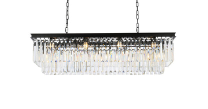 Sydney 12 light Matte Black Chandelier Clear Royal Cut Crystal