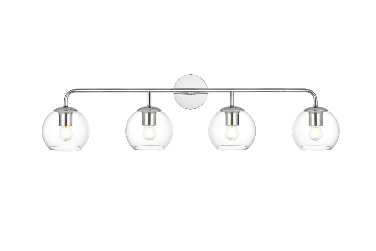 Genesis 4 light Chrome and Clear Bath Sconce