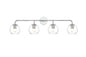 Genesis 4 light Chrome and Clear Bath Sconce