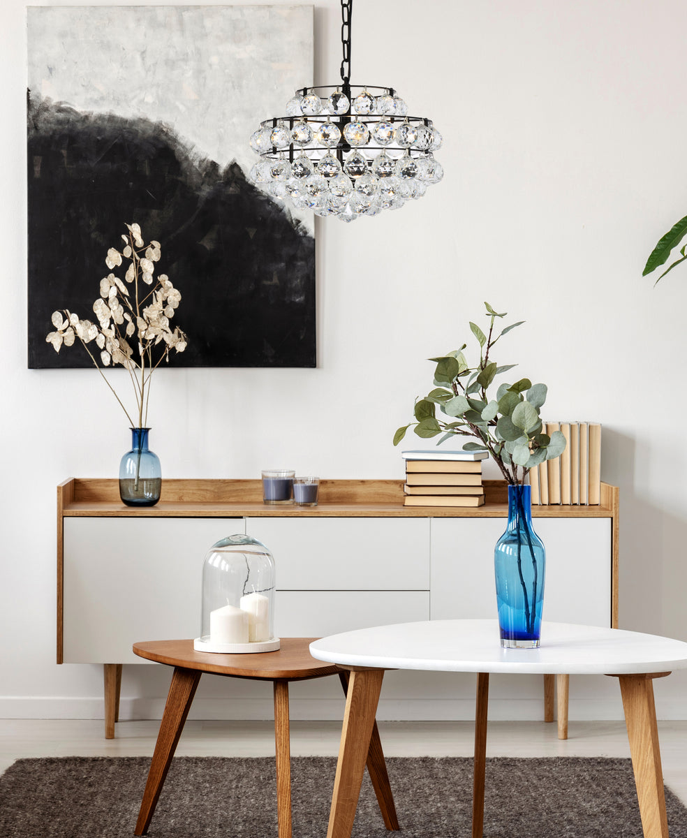 Savannah 14 inch pendant in black