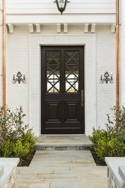 Monarch 2 light Pewter Wall Sconce Golden Teak (Smoky) Royal Cut Crystal