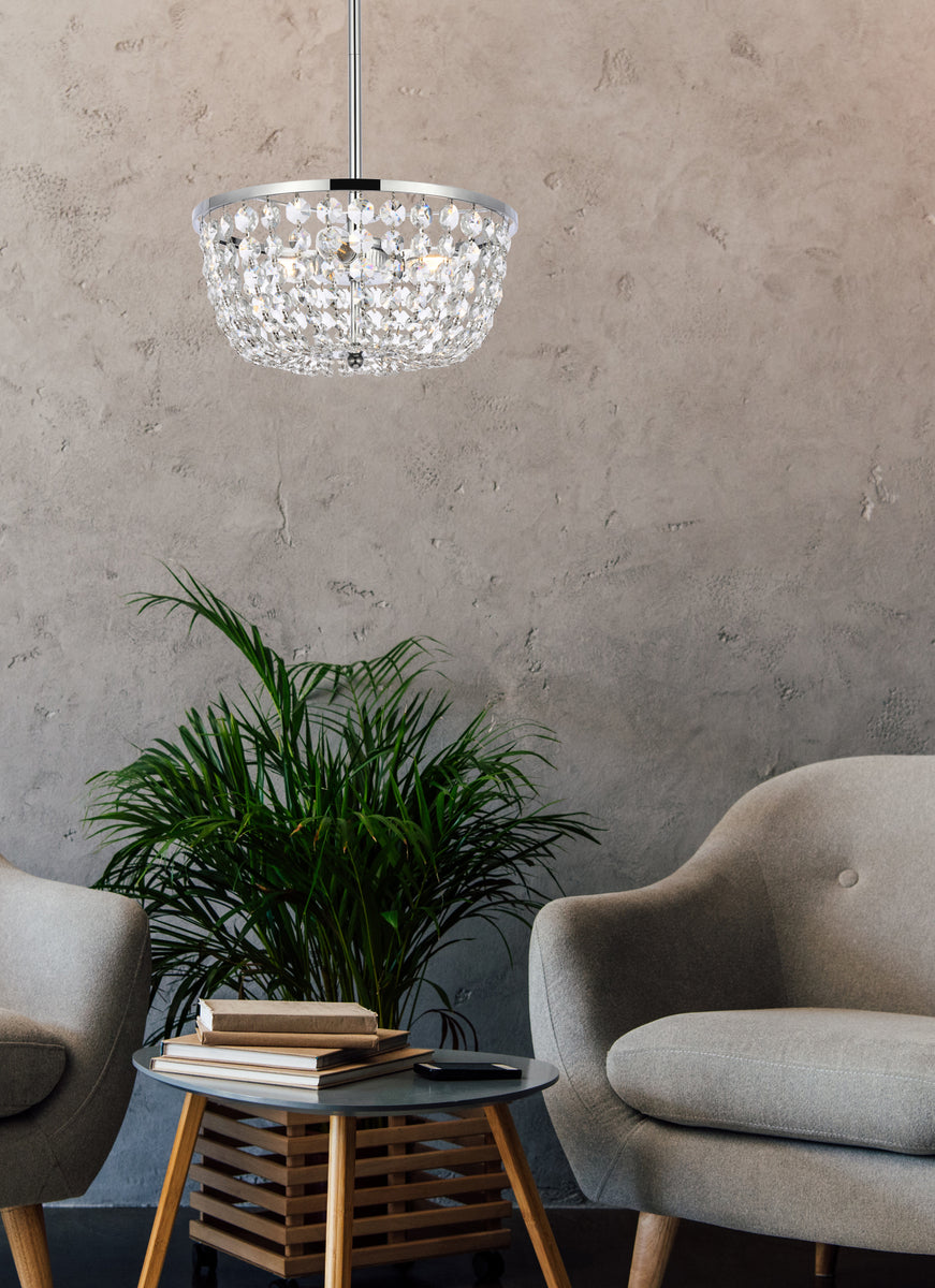 Gianna 13 inch pendant in chrome