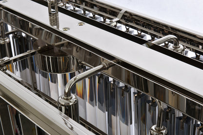 Sydney 12 light polished nickel Chandelier Silver Shade (Grey) Royal Cut Crystal