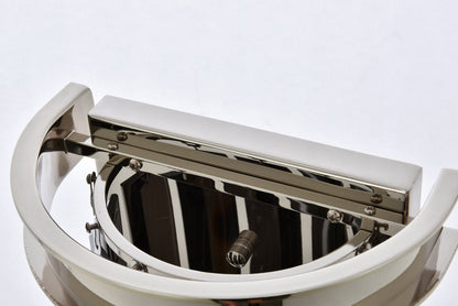 Sydney 2 light polished nickel Wall Sconce Silver Shade (Grey) Royal Cut Crystal