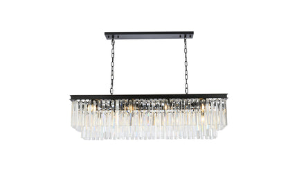 Sydney 12 light Matte Black Chandelier Clear Royal Cut Crystal