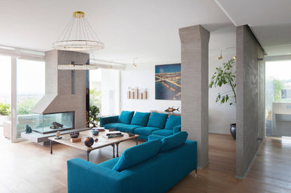 Monroe Integrated LED light Gold Chandelier Clear Royal Cut Crystal