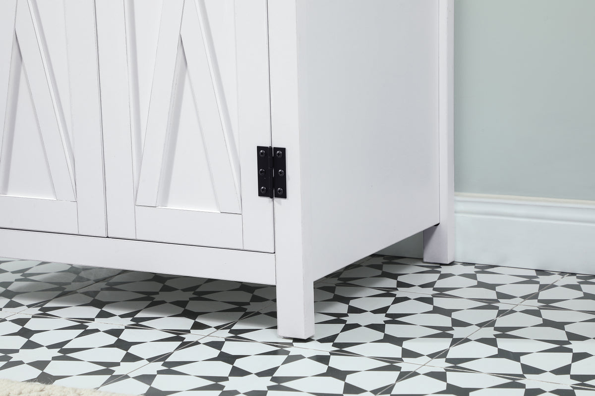 24 inch Single bathroom vanity in white