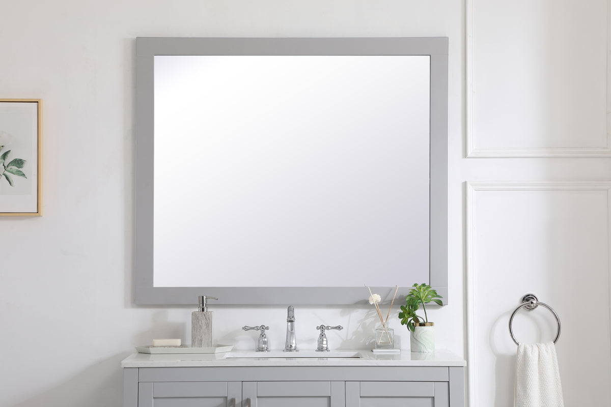 Aqua rectangle vanity mirror 42 inch in Grey