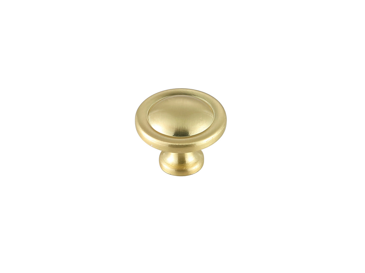 Garlande 1.2" Diameter Brushed Gold Mushroom Knob Multipack (Set of 10)