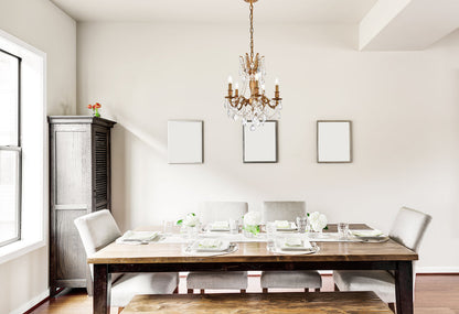 Rosalia 5 light French Gold Pendant Clear Royal Cut Crystal