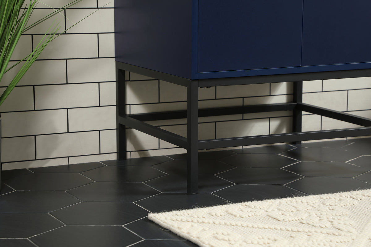 24 inch Single bathroom vanity in blue