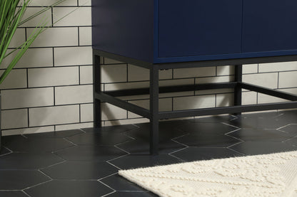 24 inch Single bathroom vanity in blue